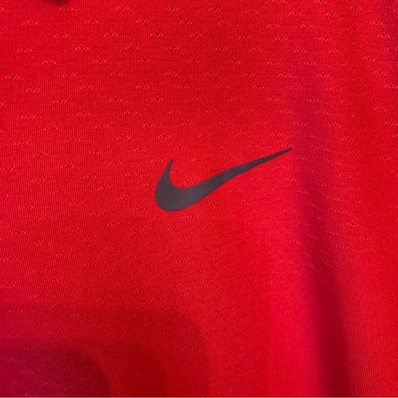 Nike Tiger Woods Collection Dri Fit Red Golf‎ Polo Shirt Mens XL - Picture 5 of 6